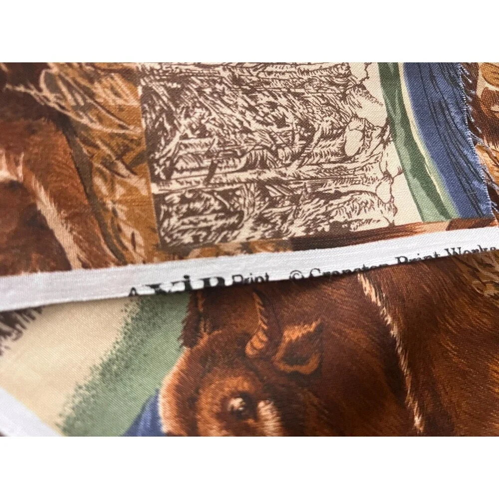 Vtg VIP Cranston Wildlife Cotton Quilting Fabric 44